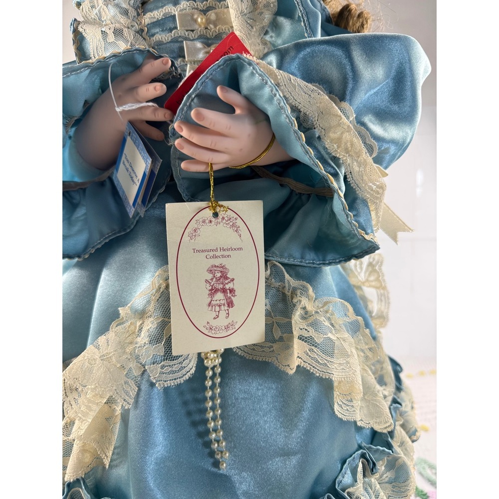 Dianna Effner Porcelain Doll McDonalds n Me Treasured Heirloom Blue Lace Dress - Picture 4 of 13